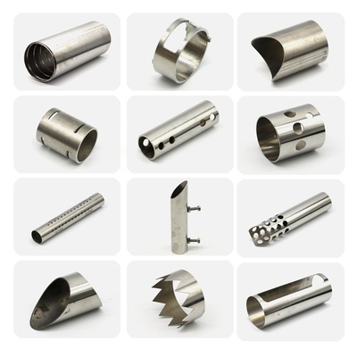 0.5mm OEM pemotongan laser Round Tabung CNC Tabung besi tahan karat Pipa Fabrikasi