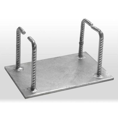 peledakan pasir 8mm Bagian Tertanam Di Plat Bagian Baja Karbon Beton OEM