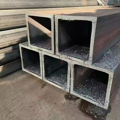 200mm Hitam Persegi Pipa Baja Persegi Panjang RoHS Laser Cutting Baja Ringan